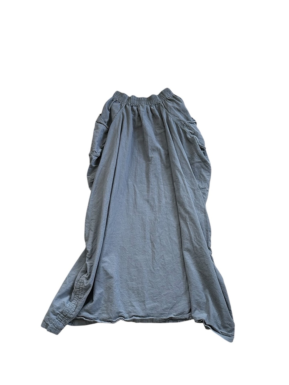 Thaluta Pull On Ruched Maxi Skirt Cotton Bohemian Artsy Lagenlook Sustainable - Picture 8 of 8